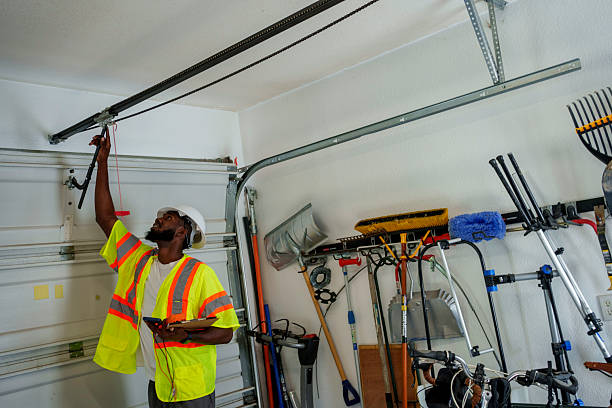Professional Garage Door Maintenance technician working in Mendon, UT
